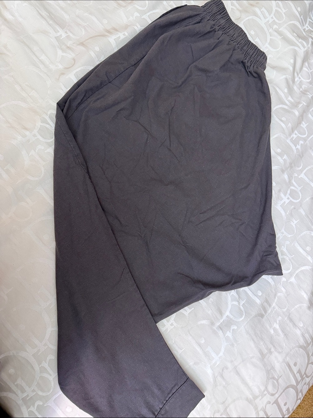 Men's Relaxed Elastic Waist Black Pants